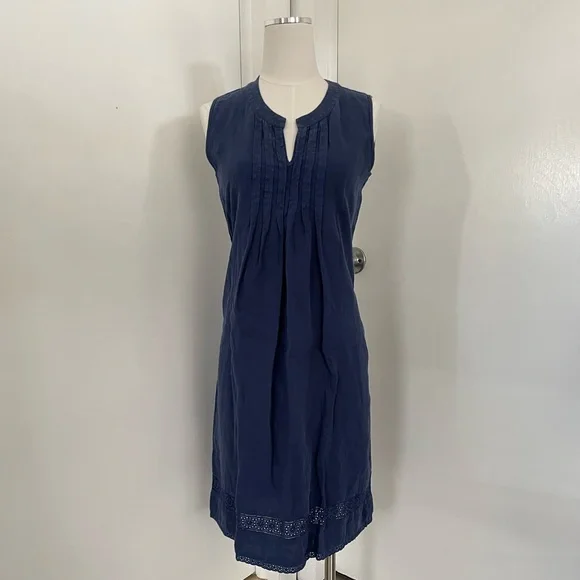 0039 Italy Dresses | 0039 Italy Navy Blue 100% Linen Dress Nwt SB | Color: Blue | Size: Xs | Societystyle's Closet
